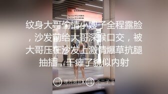 纹身大哥偷情小嫂子全程露脸，沙发前给大哥深喉口交，被大哥压在沙发上激情爆草抗腿抽插，干瘫了貌似内射