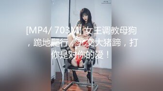 [MP4/ 703M] 女王调教母狗，跪地爬行，乳交大猪蹄，打你是对你的爱！