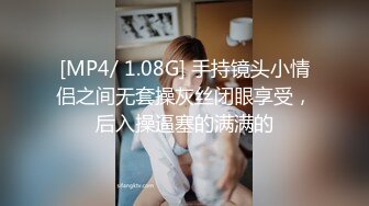 [MP4/ 1.08G] 手持镜头小情侣之间无套操灰丝闭眼享受，后入操逼塞的满满的